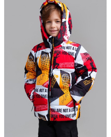 Куртка текстильная с полиуретановым покрытием для мальчиков разноцветный
