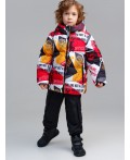 Куртка текстильная с полиуретановым покрытием для мальчиков разноцветный