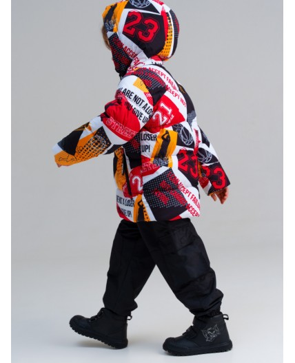 Куртка текстильная с полиуретановым покрытием для мальчиков разноцветный