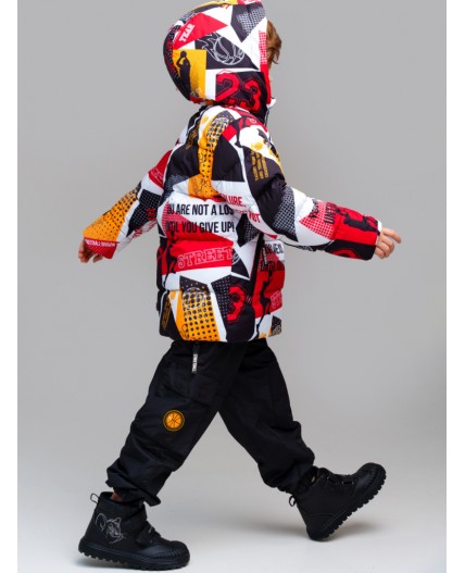 Куртка текстильная с полиуретановым покрытием для мальчиков разноцветный