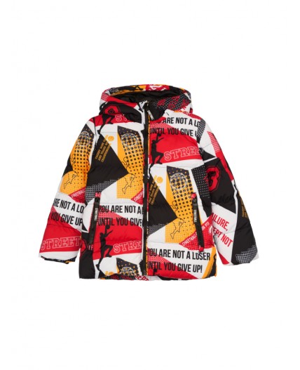 Куртка текстильная с полиуретановым покрытием для мальчиков разноцветный
