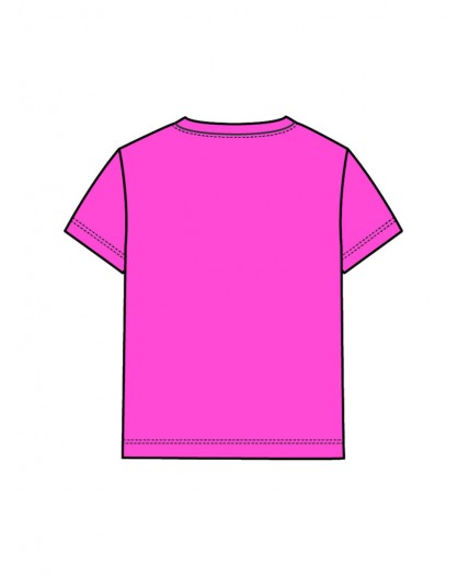 Фуфайка трикотажная для девочек (футболка) фуксия
