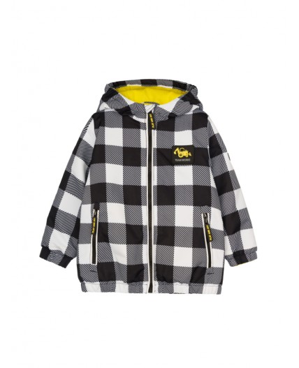 Куртка детская текстильная с полиуретановым покрытием для мальчиков черный,белый