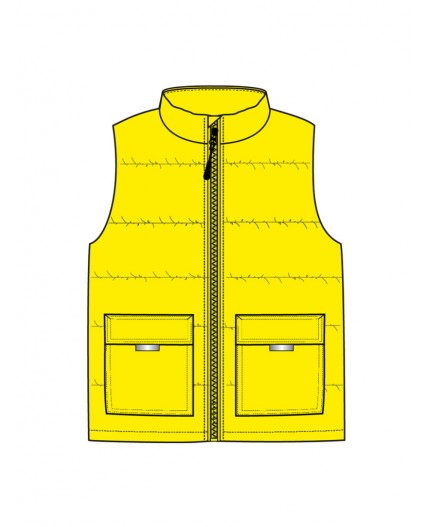 Жилет текстильный с полиуретановым покрытием для мальчиков жёлтый