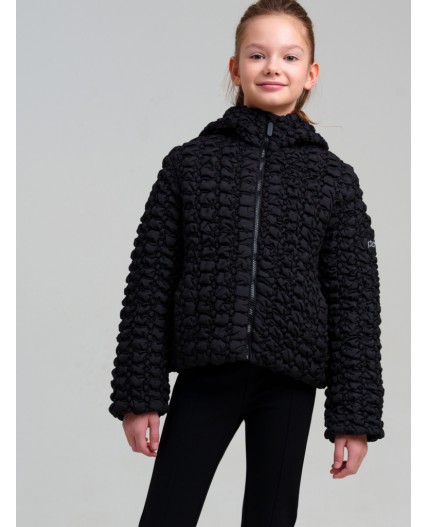Куртка текстильная с полиуретановым покрытием для девочек черный