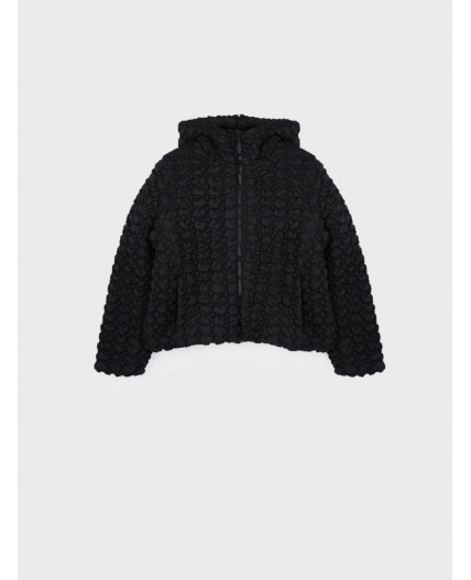 Куртка текстильная с полиуретановым покрытием для девочек черный