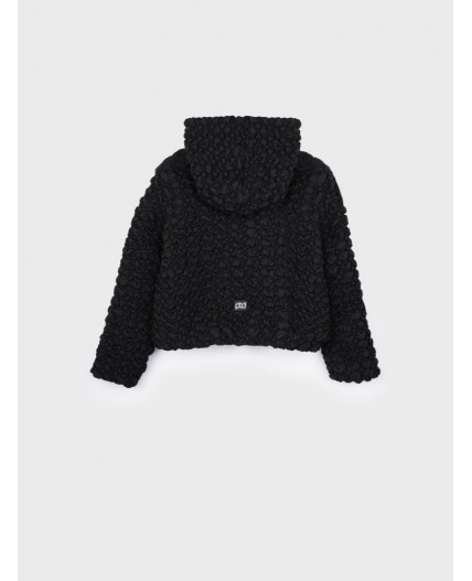 Куртка текстильная с полиуретановым покрытием для девочек черный