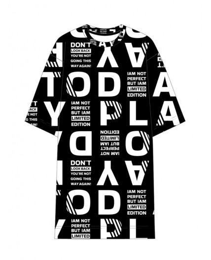 Платье трикотажное для девочек черный,белый