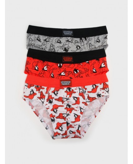 Трусы трикотажные для мальчиков - брифы, 3 шт в комплекте разноцветный