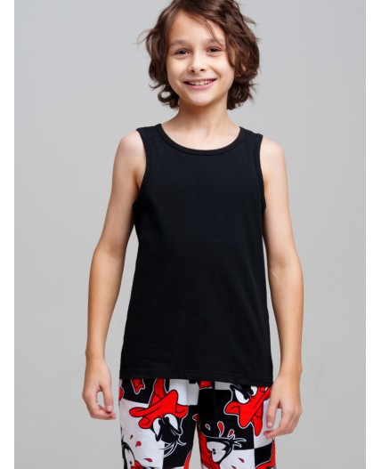 Майка трикотажная для мальчиков, 2 шт в комплекте черный,белый