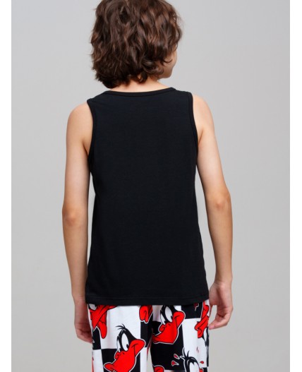 Майка трикотажная для мальчиков, 2 шт в комплекте черный,белый