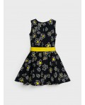 Платье текстильное для девочек черный,белый,жёлтый