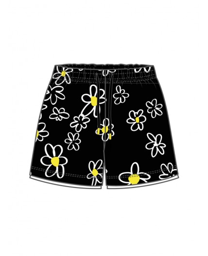 Шорты текстильные для девочек черный,белый,жёлтый