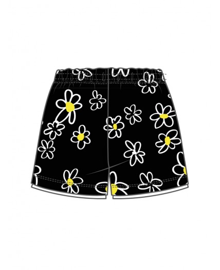 Шорты текстильные для девочек черный,белый,жёлтый