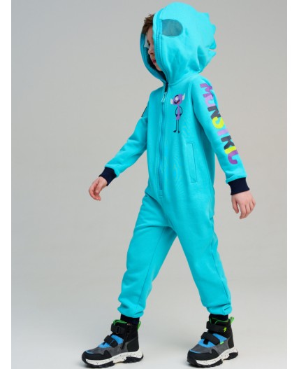 Комбинезон трикотажный для мальчиков голубой