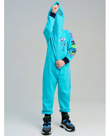 Комбинезон трикотажный для мальчиков голубой