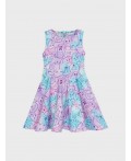 Платье текстильное для девочек разноцветный