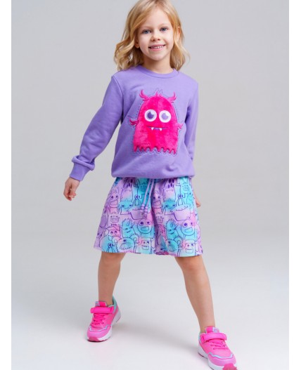 Шорты текстильные для девочек разноцветный