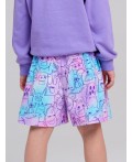 Шорты текстильные для девочек разноцветный
