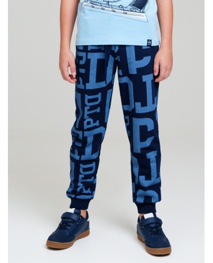 Брюки трикотажные для мальчиков тёмно-синий,синий