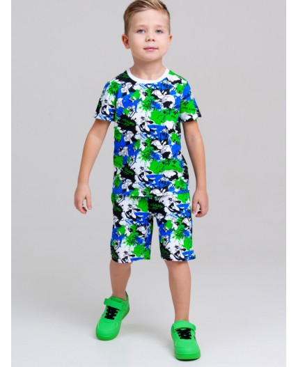 Пижама трикотажная для мальчиков разноцветный