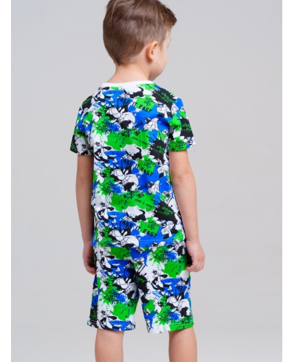 Пижама трикотажная для мальчиков разноцветный