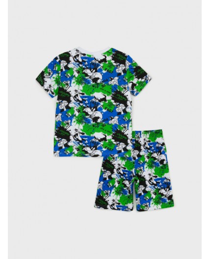 Пижама трикотажная для мальчиков разноцветный