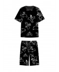 Пижама трикотажная для мальчиков черный,белый