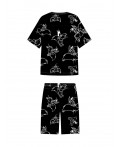 Пижама трикотажная для мальчиков черный,белый