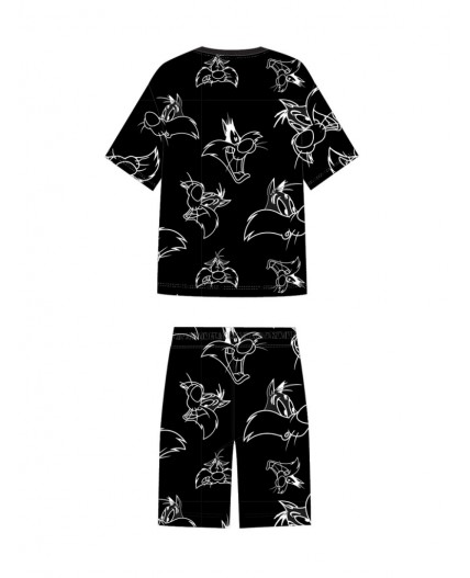 Пижама трикотажная для мальчиков черный,белый