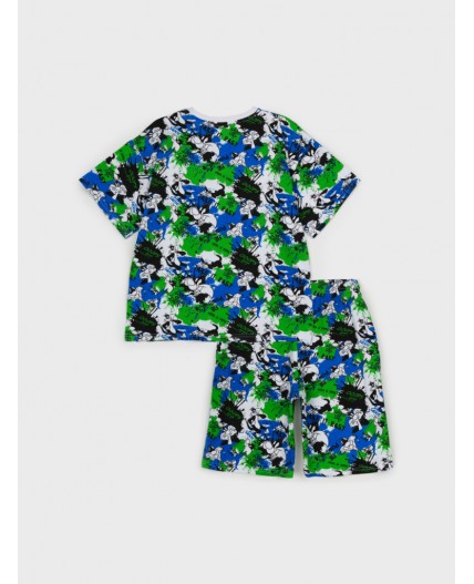 Пижама трикотажная для мальчиков разноцветный