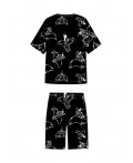 Пижама трикотажная для мальчиков черный,белый