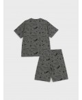Пижама трикотажная для мальчиков серый,черный