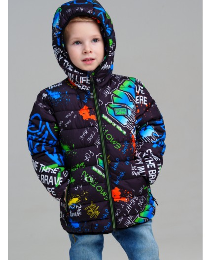 Куртка текстильная с полиуретановым покрытием для мальчиков разноцветный