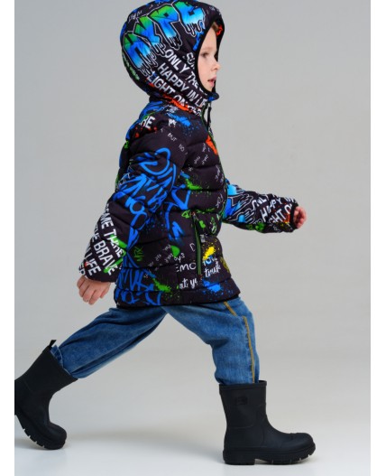 Куртка текстильная с полиуретановым покрытием для мальчиков разноцветный