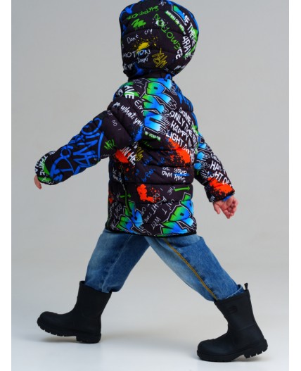 Куртка текстильная с полиуретановым покрытием для мальчиков разноцветный