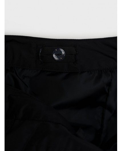 Брюки текстильные с полиуретановым покрытием для девочек черный