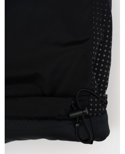 Брюки текстильные с полиуретановым покрытием для девочек черный