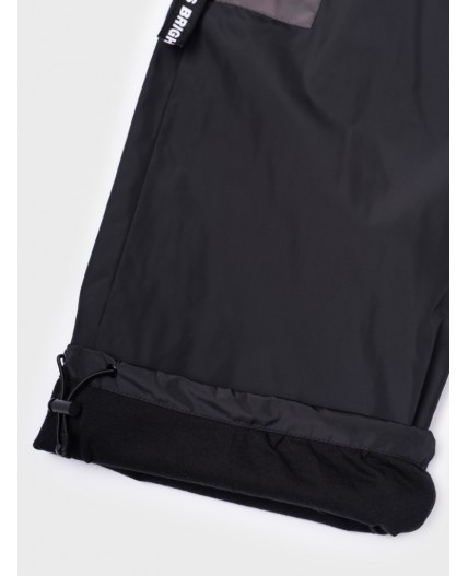 Брюки текстильные с полиуретановым покрытием для девочек черный