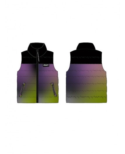 Жилет текстильный с полиуретановым покрытием для девочек разноцветный