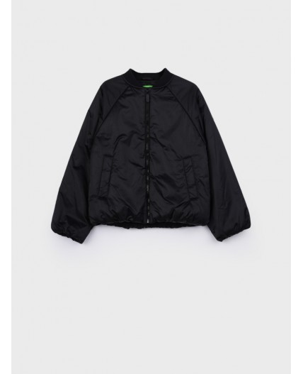 Куртка текстильная с полиуретановым покрытием для девочек черный