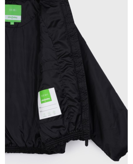 Куртка текстильная с полиуретановым покрытием для девочек черный