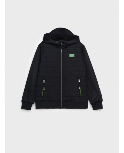 Куртка текстильная с полиуретановым покрытием для мальчиков черный