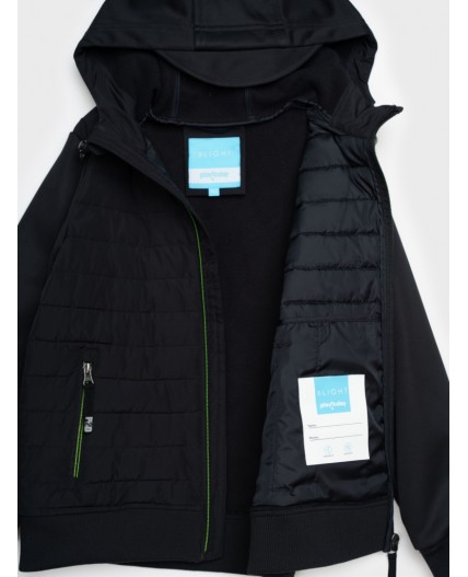 Куртка текстильная с полиуретановым покрытием для мальчиков черный