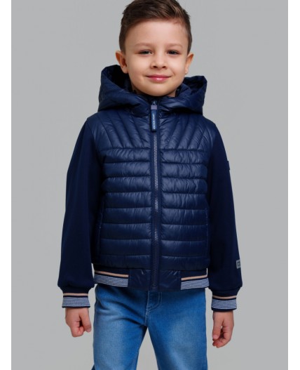 Куртка текстильная с полиуретановым покрытием для мальчиков тёмно-синий