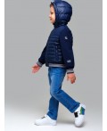 Куртка текстильная с полиуретановым покрытием для мальчиков тёмно-синий
