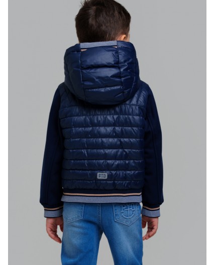 Куртка текстильная с полиуретановым покрытием для мальчиков тёмно-синий