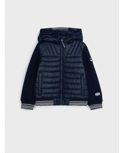 Куртка текстильная с полиуретановым покрытием для мальчиков тёмно-синий