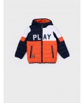Куртка текстильная с полиуретановым покрытием для мальчиков оранжевый,белый,тёмно-синий