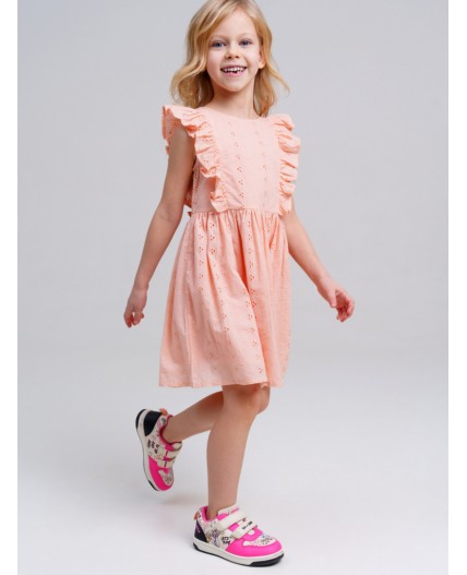 Платье текстильное для девочек светло-розовый